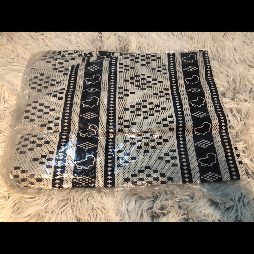 New in packaging b&w African print wrap pants